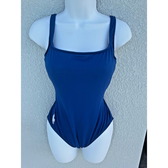 Polo by Ralph Lauren Swimsuit 1 one piece Size M Navy - Picture 1 of 10